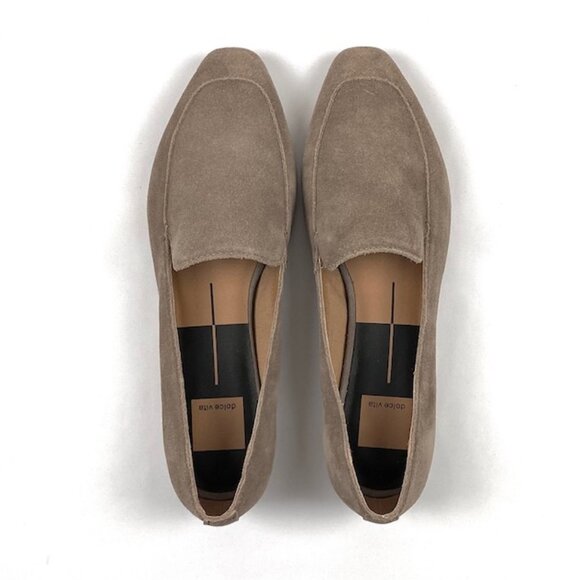 Dolce Vita Taupe Suede Leather Flat, 8 - Picture 2 of 5